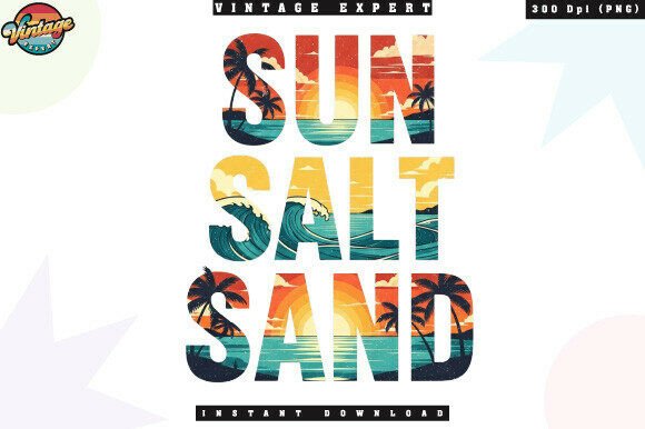 Download Retro Sun Salt Sand Summer Beach PNG - Png Collection