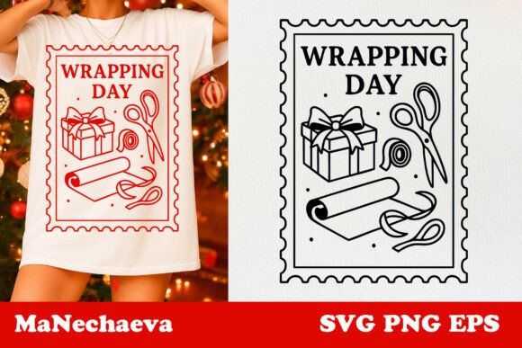 Download Christmas Postage Stamp SVG Wrapping Day - Premium Resources