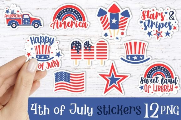 Download 4th of July Stickers Set PNG - Png Collection