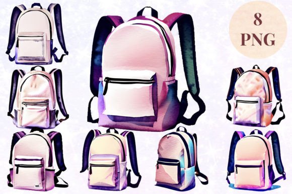 Download Backpack Watercolor 4 Clipart PNG - Png Collection