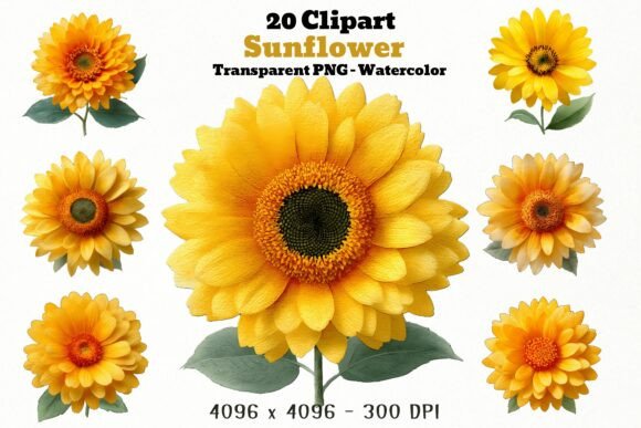 Download 20 Sunflower PNG Clipart Bundle - Png Collection