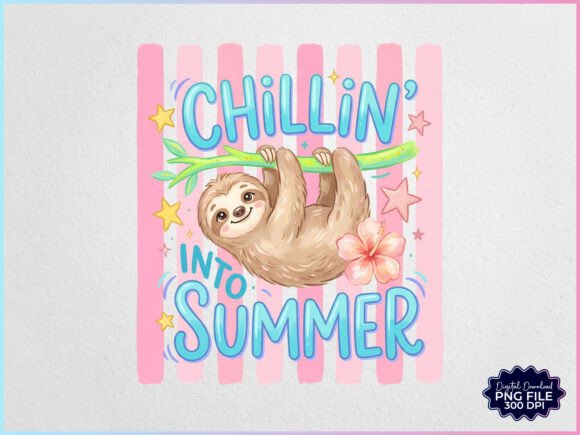 Download Preppy Chillin into Summer Sloth PNG - Png Collection