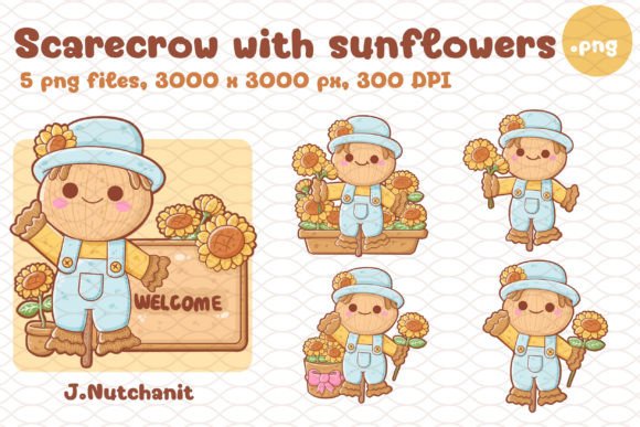 Download Scarecrow with Sunflowers, Scarecrow Png - Png Collection