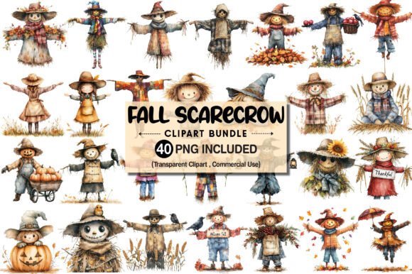 Download Autumn Scarecrow Clipart PNG - Autumn Collection