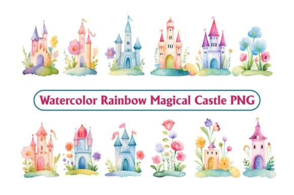 Download Watercolor Fairy Tale Castle Clipart PNG - Png Collection