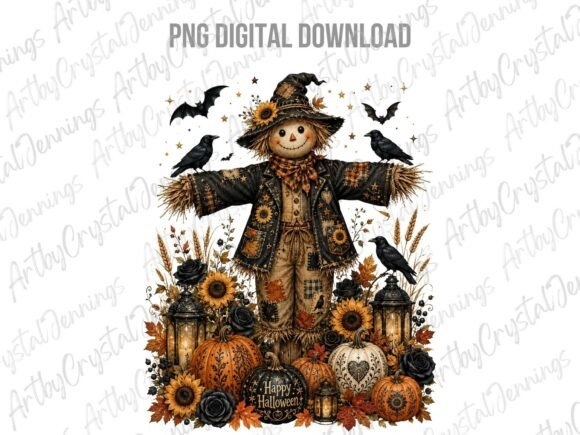 Download Halloween Autumn Scarecrow Clipart PNG - Autumn Collection