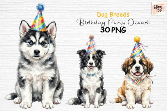 Download Dog Breeds Birthday Party Clipart PNG - Png Collection