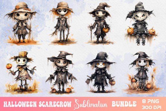 Download Halloween Scarecrow PNG Watercolor - Png Collection