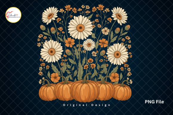 Download Pumpkin Wildflower PNG, Floral Fall PNG - Png Collection