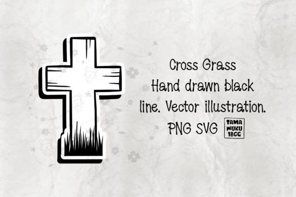 Download Cross with Grass PNG SVG - Png Collection