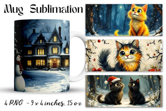 Download Christmas Mug Wrap Sublimation PNG - Premium Bundle