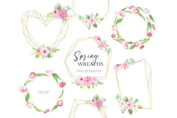 Download Watercolor Pink Flowers Fames PNG - Png Collection