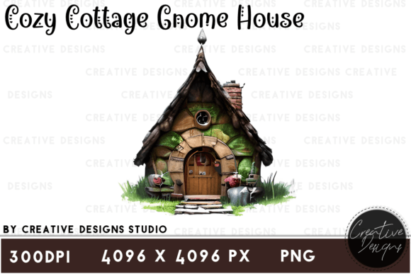 Download Cozy Cottage Gnome House Graphic Clipart - Cozy cottage Collection