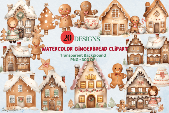 Download Watercolor Gingerbread Clipart - Gingerbread clipart Collection