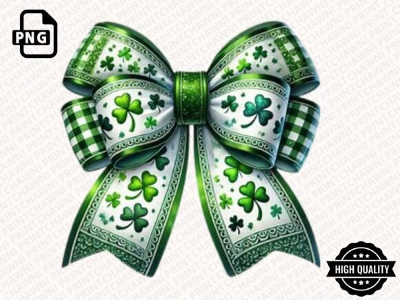 Download Glitter Shamrock Bow Clipart PNG - Png Collection