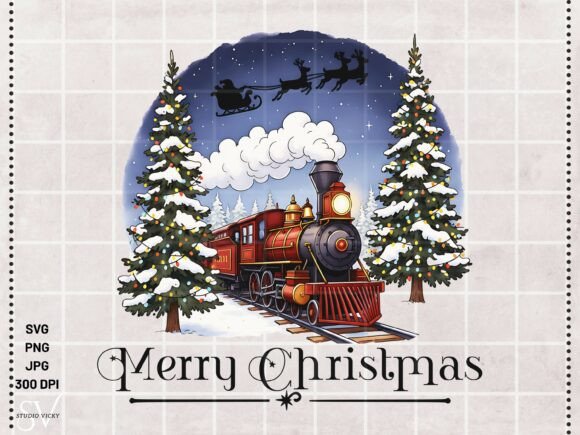 Download Merry Christmas Train PNG North Pole SVG - Png Collection