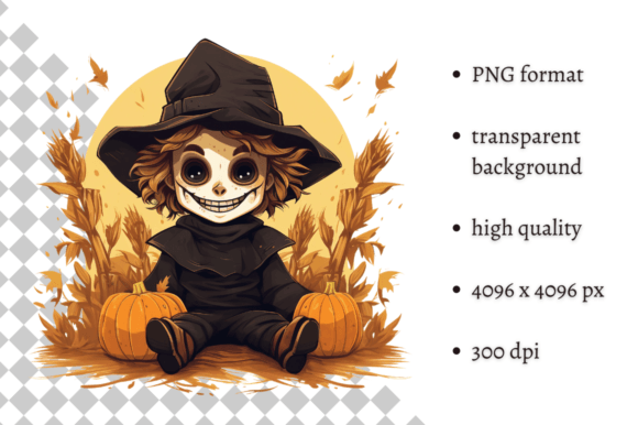 Download Cute Halloween Scarecrow PNG Clipart - Png Collection