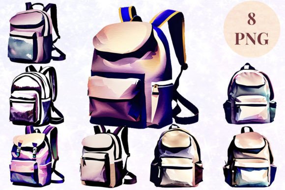 Download Backpack Watercolor 12 Clipart PNG - Png Collection