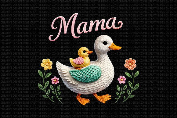 Download Mama Duck Floral PNG - Png Collection