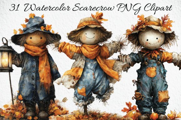 Download Watercolor Scarecrow PNG Clipart - Png Collection