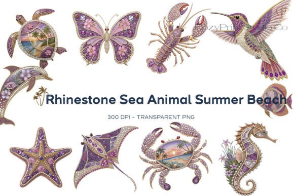 Download Rhinestone Sea Animal Summer Beach PNG - Png Collection