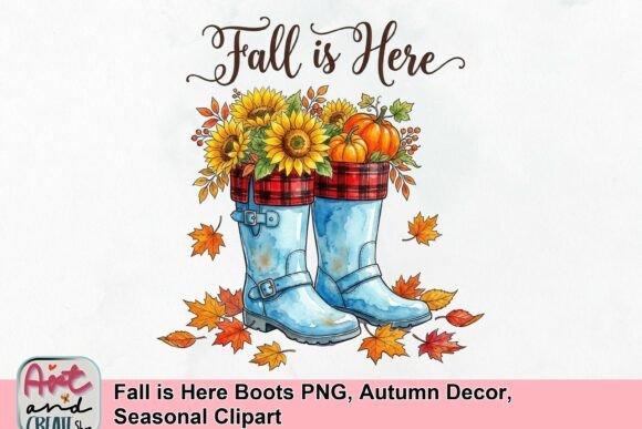 Download Fall is Here Boots PNG, Autumn Decor, Seasonal Clipart - Autumn Collection