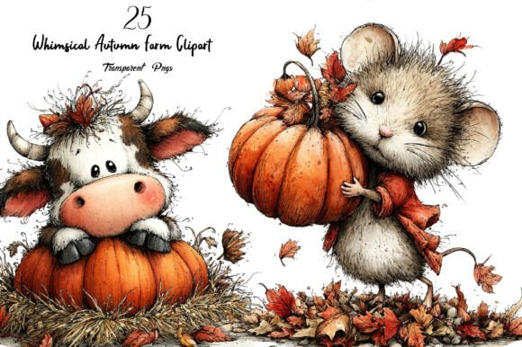 Download Whimsical Autumn Farm Clipart - Autumn Collection