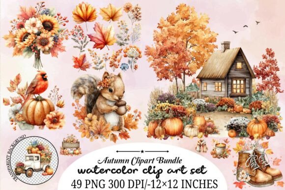 Download Autumn Clipart Bundle - Autumn Collection