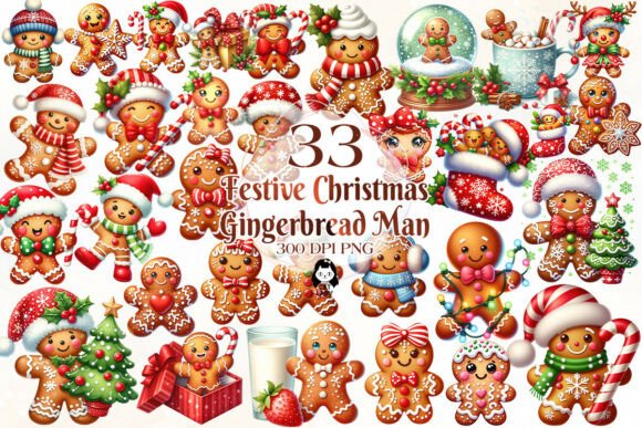 Download Festive Christmas Gingerbread Clipart - Gingerbread clipart Collection