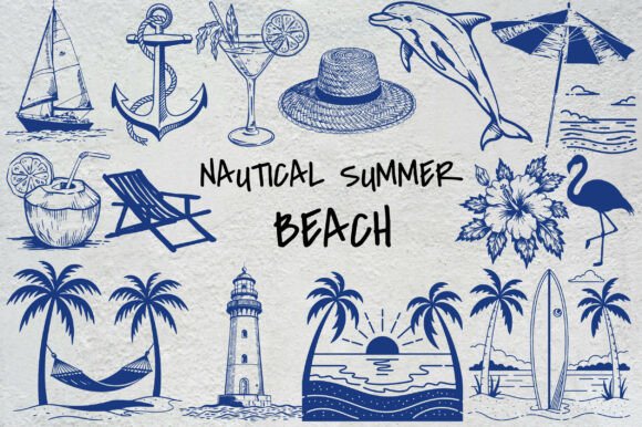 Download 15 Nautical Summer Beach PNG EPS Set - Png Collection