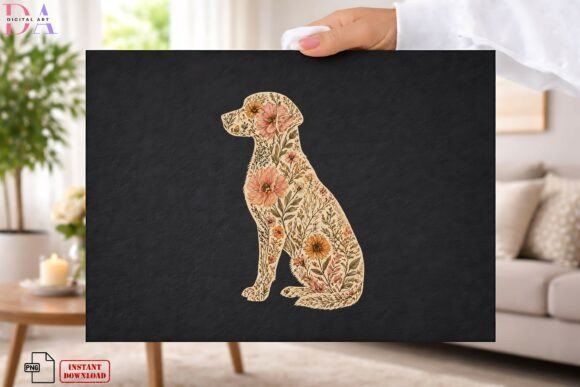 Download Floral Dog Silhouette Wildflower PNG - Png Collection