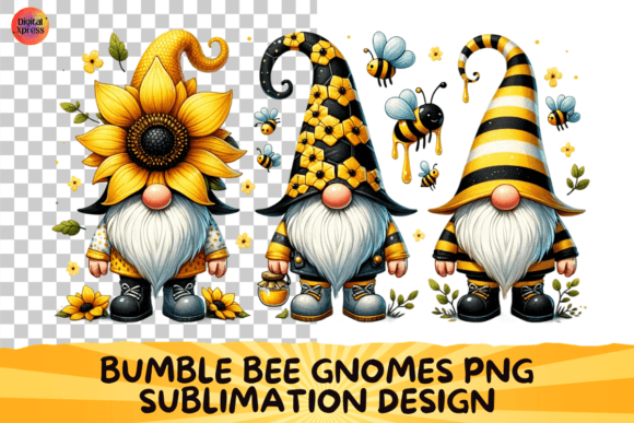 Download Bumble Bee Gnomes Png Sublimation Design - Png Collection