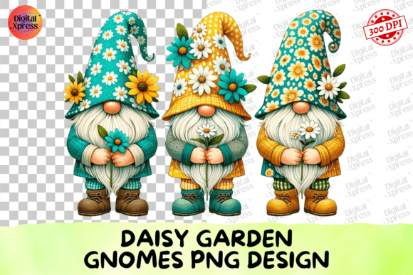 Download Daisy Garden Gnomes PNG Design - Png Collection