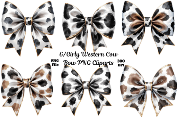 Download Girly Western Cow Bow PNG Cliparts - Png Collection