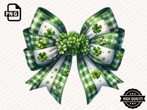 Download Glitter Shamrock Bow Clipart PNG - Png Collection