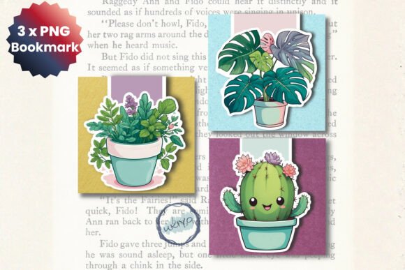 Download Cute Plant Magnetic Bookmark Set PNG - Png Collection