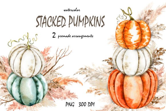 Download Boho Fall Pumpkins, Pampas Grass PNG. - Png Collection
