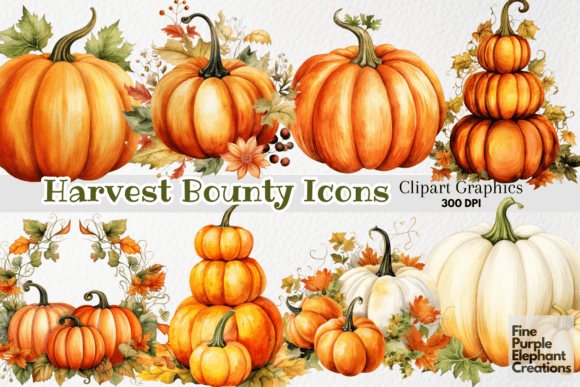 Download Watercolor Fall Autumn Decor Pumpkins - Autumn Collection