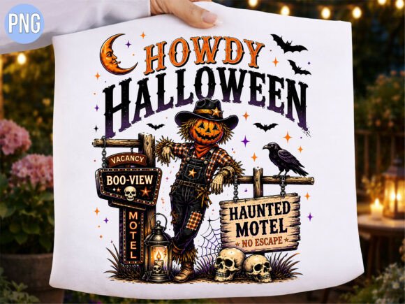 Download Howdy Halloween Scarecrow PNG T-shirt - Png Collection