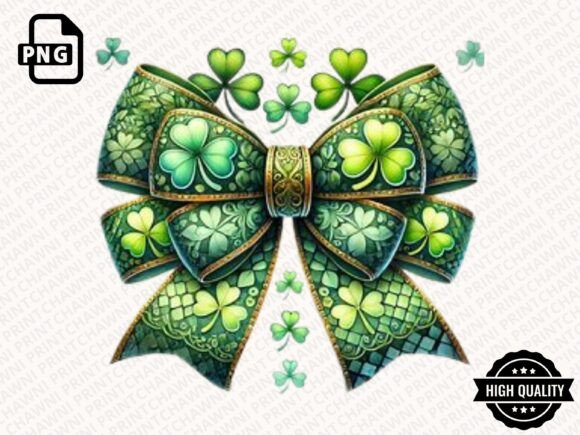 Download Glitter Shamrock Bow Clipart PNG - Png Collection