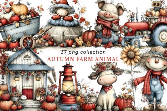 Download Whimsical Autumn Farm Clipart - Autumn Collection