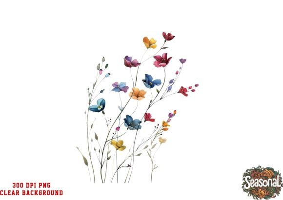 Download Watercolor Wildflower Png Clipart - Png Collection