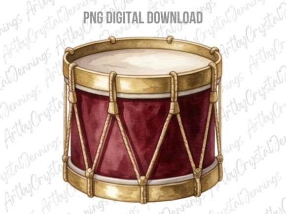 Download Vintage Christmas Drum Clipart PNG - Png Collection
