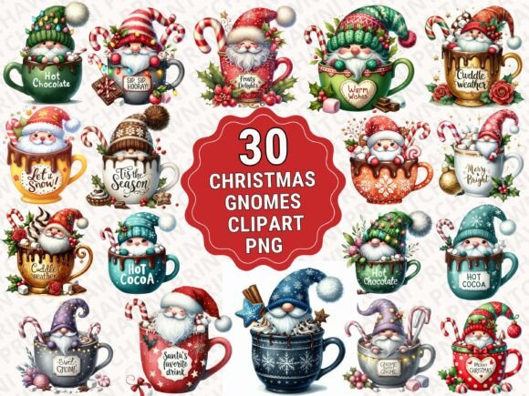 Download Watercolor Hot Cocoa Gnomes Clipart PNG - Png Collection