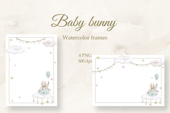 Download Cute Bunny. Frame for Baby. PNG. - Png Collection