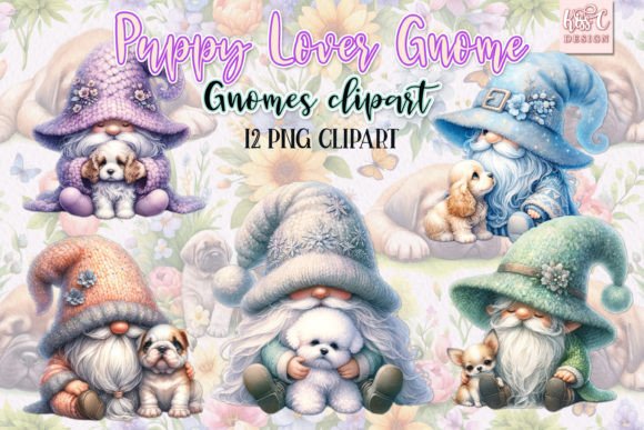 Download Watercolor Spring Puppy Lover Gnomes PNG - Png Collection