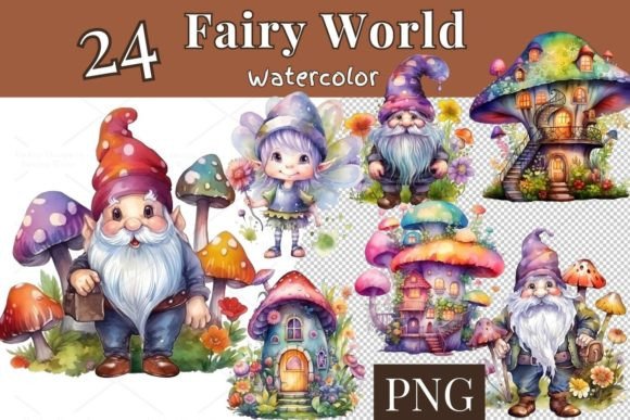 Download 24 Watercolor Fairy Tale World PNG 768 - Png Collection