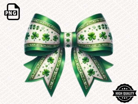 Download Glitter Shamrock Bow Clipart PNG - Png Collection