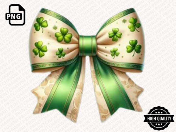 Download Glitter Shamrock Bow Clipart PNG - Png Collection