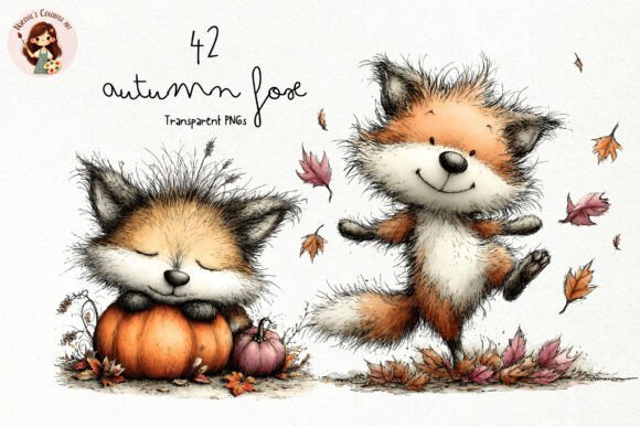 Download Cute Autumn Fox PNG Clipart - Autumn Collection